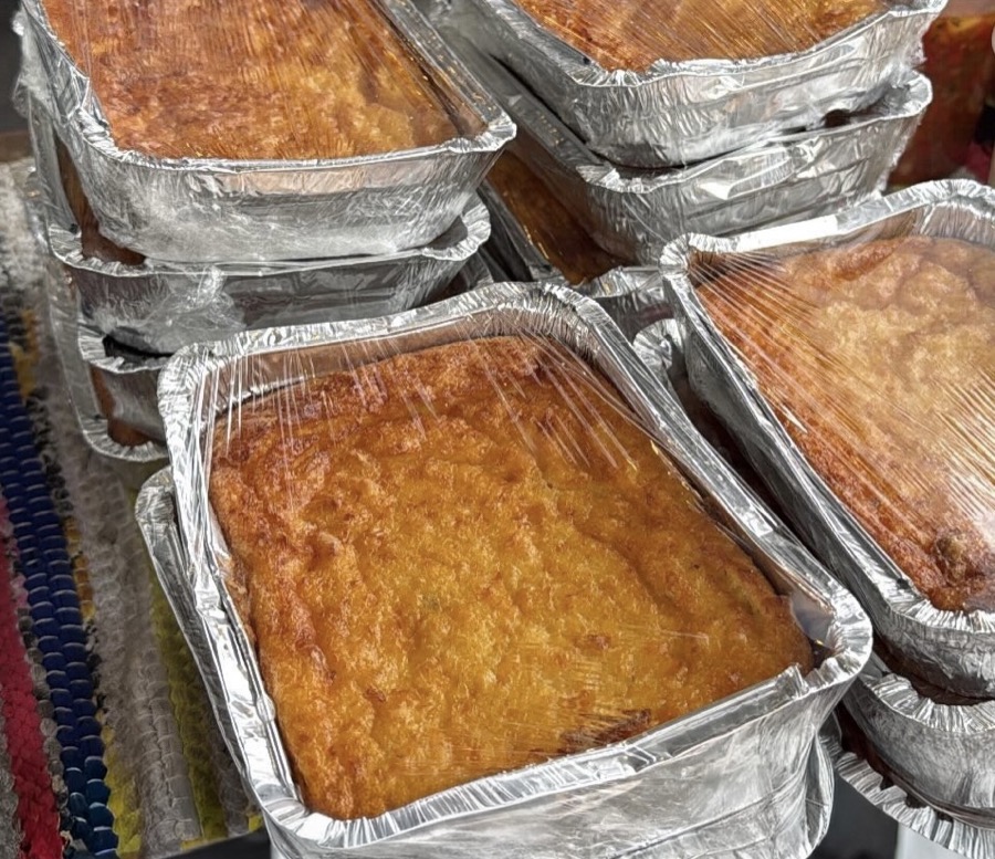 Porción de chipa guazú de choclo