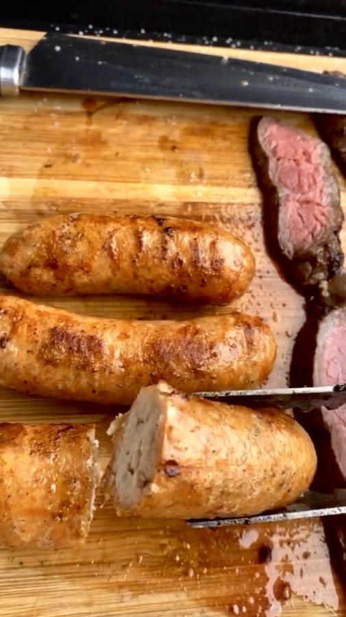 Chorizo de pollo a la parrilla